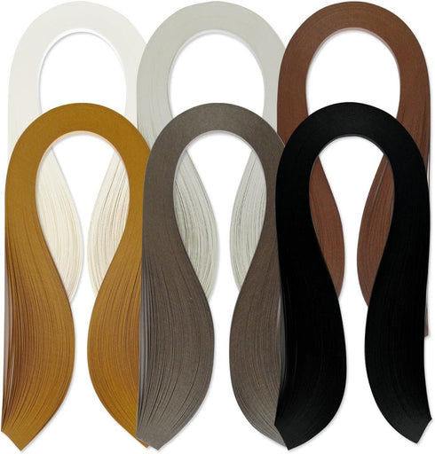 JUYA Single Color Quilling Strips Set 600 Strips 6 Colors 39cm Length/Strip Paper Width 5mm...