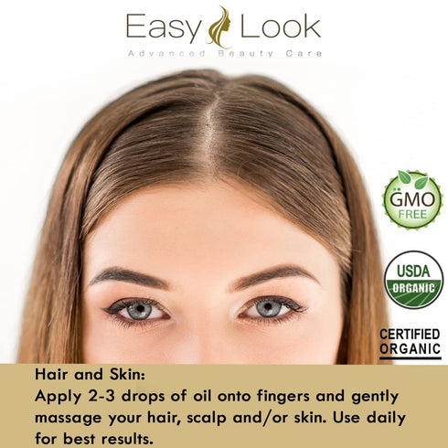 Castor Oil 4oz, USDA Certified Organic 100% Pure, Stimulate Growth for Eyelashes, Eyebrows, Hair. Skin Moisturizer & Hair Treatment Starter Kit...