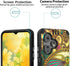 TJS Compatible for Boost Mobile Celero 5G + Plus 2024 (3rd Version) Case, Tempered Glass Screen Protector, Hybrid Shockproof Metallic Brush Finish...