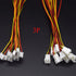 Micro Jst 1.25 Wire Connectors, 20Pairs/40pcs 1.25mm 3 Pin Jst Male and Female Connector Plug with Wires Cables Kit for LED Light 100mm...