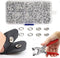 FireBee 800PCS Metal Snaps Buttons, Fastener Pliers Press Tool Kit with 200 Sets 3/8 Inch Snaps, Prong Metal Snaps, Stainless Steel Snap Installat...