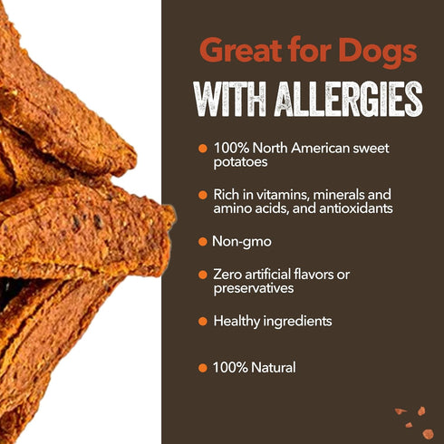 Gaines Family Farmstead Sweet Potato & Chicken Fillets for Dogs, All-Natural, Grain-Free, Healthy Dog Treats for All Ages & Breeds, Made in USA, 8...