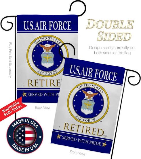 Breeze Decor US Air Garden Flag Armed Forces USAF United State American Military Veteran Retire Official House Decoration Banner Small Yard Gift D...
