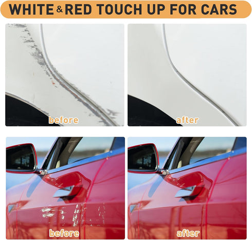 Tire Marker White Red - 8 Pack Paint Pens for Car Tires Lettering, Premium Professional Oil Based Ink, Waterproof Quick Drying Non-Fading Permanen...