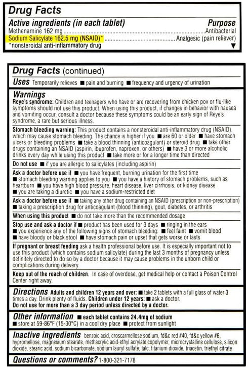Quality Choice Urinary Pain Relief Antibacterial Plus, Urinary Tract Protection, Helps Control Symptoms of (UTI) Until You Can See a Doctor. 24 Ta...