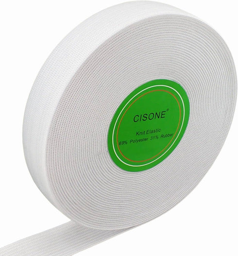 Knit Elastic 3/4 Inch Wide White Heavy Stretch High Elasticity Knit Elastic Band 10 Yards...