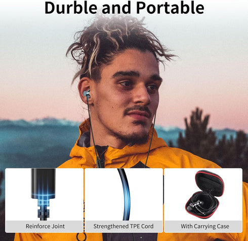COOYA USB C Headphones Type C Wired Earbuds Bass Stereo Magnetic for iPhone 15 Pro iPad 10 Air 6 Noise Canceling Earphones in-Ear Headset+Mic for ...