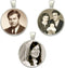 Wedding Bouquet Photo Charms Pack of 3 Silver Bridal Picture Charms for Flowers...
