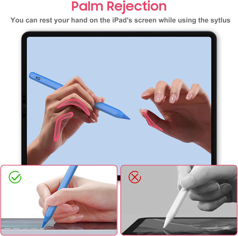 Stylus Pen for iPad,Tilt Sensitivity & Palm Rejection Magnetic Bluetooth Stylus Pen for iPad 9th&10th Generation Compatible with iPad Pro11&12.9''...