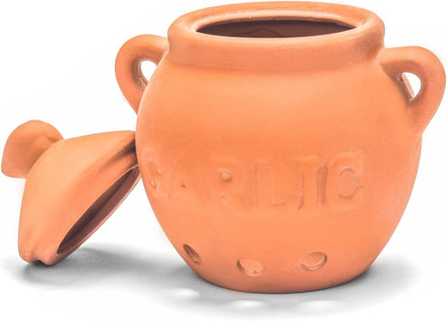 Fox Run Garlic Keeper, Terra Cotta, Red, 4.25 x 5.25 x 5.25 inches...