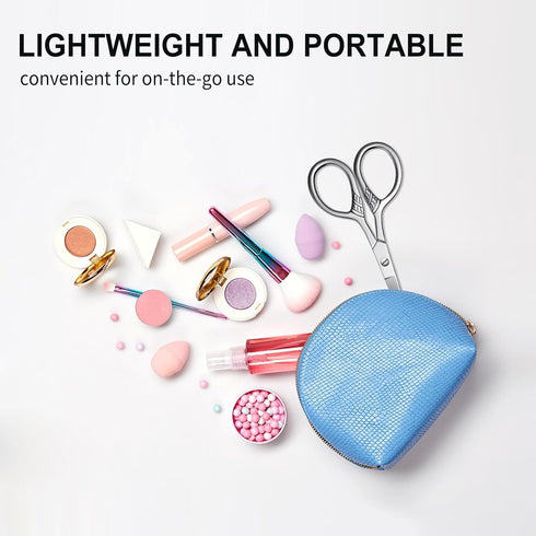 Professional Grooming Scissors, Small Scissors for Hair, Nose, Eyebrow Trimming, Facial, Mustache, Eyelashes. Precision Stainless Steel Scissors -...