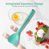 13.3" Solid Cooking Spoon: U-Taste 600ºF Heat Resistant Kitchen Mixing Spoon, Food Grade Nonstick Long and Large Rubber Soup Utensil for Serving, ...