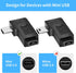 UCEC USB 2.0 Adapter Plug, Mini USB to Mini USB, Left and Right Angle Mini to Mini - Male to Female - Pack of 2...