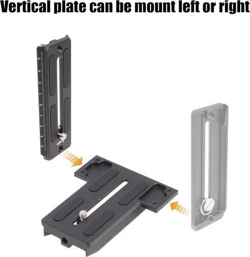 Fotga L-Shape Bracket Vertical Camera Quick Release Mount Plate for Zhiyun Crane 2 3 LAB Weebill 2 3 Weebill-S for DJI Ronin SC2 RS2 Gimbal Stabil...