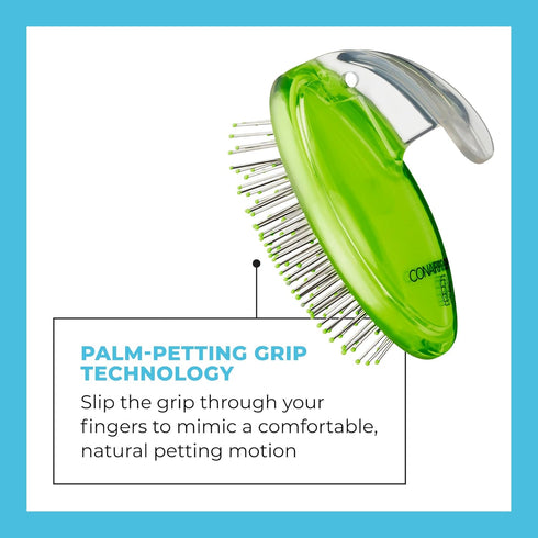 CONAIRPROPET Metal Pin Brush with ErgonMomic Pet-It Design, Dog Brush for Shedding and Removing Tangles...