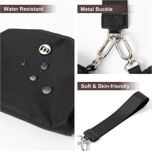 Keychain Wallet Mini Zip Around Wristlet Wallets for Women Detachable Dual Pouch Wristlet Portable Coin Purse Small Wallets...