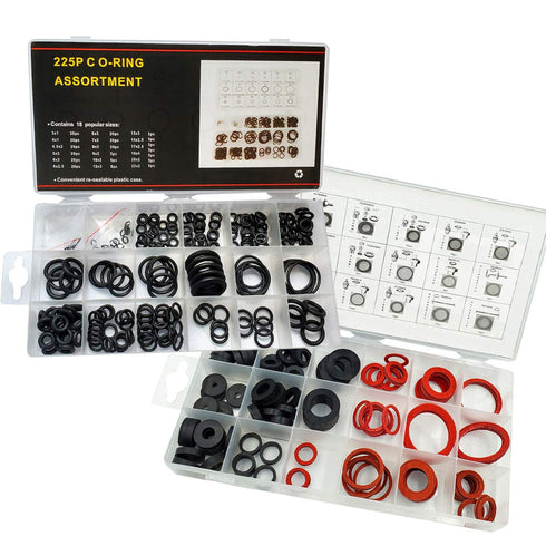 141 PCS Rubber Sealing Washer Kit with 225 PCS Faucet O-Rings Gasket Seal Assortment Set,34 Different Assorted Sizes...