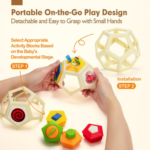 Montessori Toys for 1 Year Old Girl Gifts-Busy Activity Cube Travel Toys for 12-18 Months Baby Sensory Ball Development Educational Toys for 3 6 1...