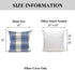 YOUR SMILE Set of 2 Retro Farmhouse Outdoor/Indoor Buffalo Tartan Chequer Stripe Plaid Cotton Linen Decorative Throw Pillow Case Cushion Cover Pil...