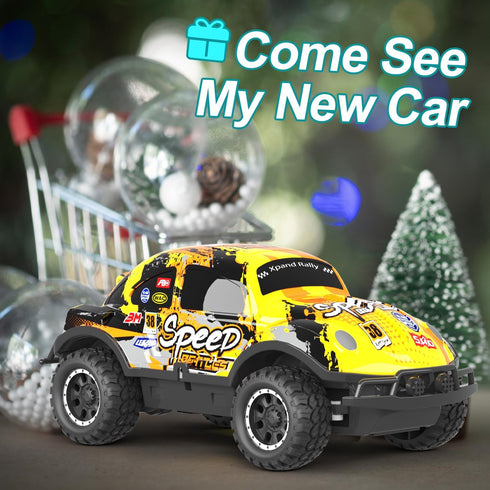 Remote Control Car, 1/24 Scale Light Up Racing Car Toys, RC Car for Kids with Cool Led Lights, Hobby RC Cars Toys Birthday Gifts for 3 4 5 6 7 8 Y...