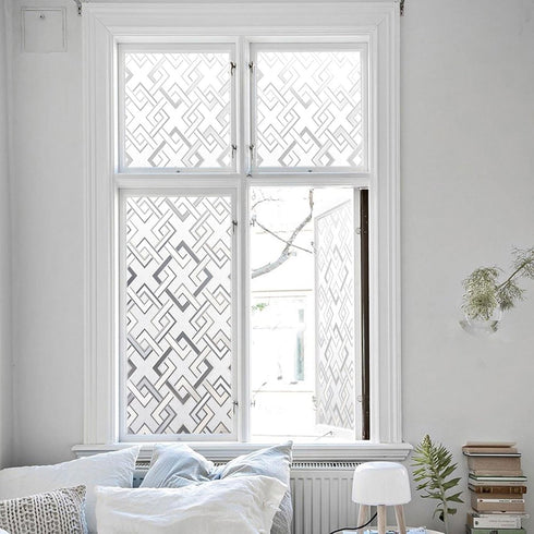 Kromapolis Window Privacy Film Frosted Glass Window Film, Static Cling Door Decorative Film, Opaque Glass Stickers Non-Adhesive UV Blocking Coveri...