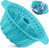 2 PCS 9.5 Inch Silicone Cake Pans, Non-stick Fluted Cake Pan with Sturdy Handle, Cake Baking Molds, Perfect Bakeware for Cake, Jello, Gelatin, Bre...