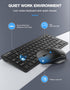 TECKNET Wireless Keyboard and Mouse Combo, Mini Cordless Computer Keyboard and Mouse Set 2.4GHz, Silent Adjustable 1600 DPI, Quiet Click, Lag-Free...