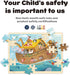Wooden Noah's Ark Puzzle for Kids Ages 3-5, 48 Piece Puzzles for Kids Ages 4-8 with Puzzle Tray, Religious Scene Christian Bible Wooden Jigsaw Puz...