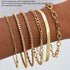 KISS WIFE Gold Bracelets for Women, Thin Dainty Stackable Bracelet Pack, Simple Trendy Adjustable Bracelets Set, Fashion Accessories Jewelry Gifts...