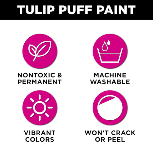 Tulip Puff Paint Slick White 4 Fl Oz (Pack of 1)...