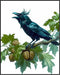 Posterizer 1 pcs-detailed natural history illustration of a raven-Corvus corax 4-Art for Animal Lovers-Gift for Men Women Teens-Chic Home Decor- u...