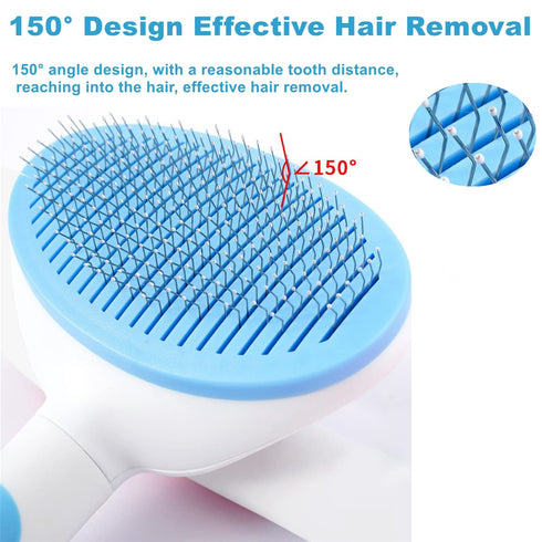 Cat brush,Self Cleaning Slicker Brush,Cat Grooming,Pet Massaging Tool Suitable for Pets with Long or Short Hair,Dog Grooming Brush Tool Gently Rem...