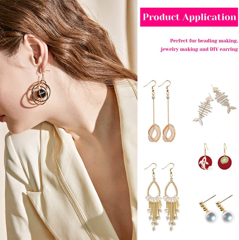 Earring Hooks for Jewelry Making, Shynek 2500Pcs Earring Making Supplies kit with Earring Hooks, Open Jump Rings, Earring Backs for Jewelry Making...