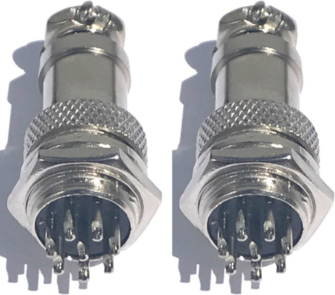 CESS Aviation 8 Pins Plug and Socket Wire Cable Connectors - Diameter 0.63" (16mm) (jcx) (2 Packs)...