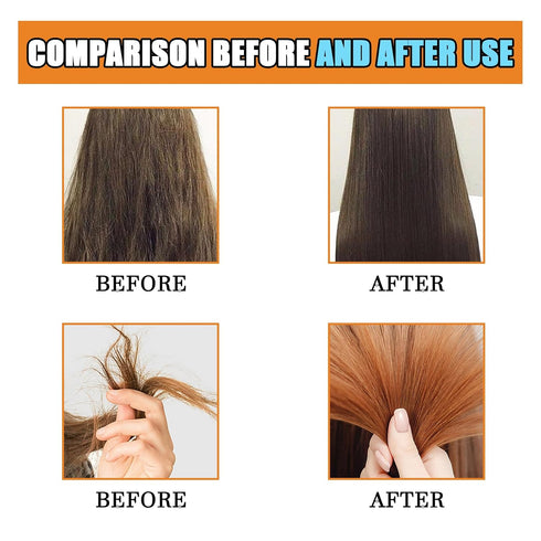 Keratin Protein Hair Serum for Frizzy Hair - Keratin Hair Serum Nourishes & Repair Hair with Castor Oil for Dry Damaged Hair - Keratin Hair Treatm...