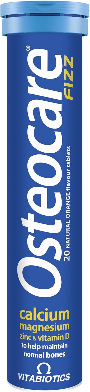 Vitabiotics Osteocare Fizz - Effervescent Tablets with Calcium, Magnesium, and Zinc | Bone Health and Immunity Multivitamin Supplement for Men and...