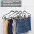 Grey Velvet Clips for Velvet Hangers - 20 PCS Gray Non Slip Velvet Hanger Clip, Pants Hanger Velvet Clips Fit for Slim Velvet Hangers, Clothes-pin...