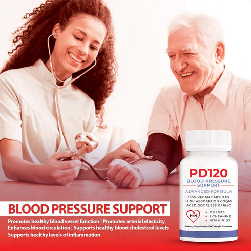 Blood Pressure Support Supplements, Black Garlic Extract with COQ10 - Blood Pressure Supplements, - 60 Capsules...