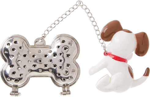Joie Woof Tea Ball Infuser, Steep and Strain Loose Leaf Tea, Securely Sits on Side of Mug, Cute Dog Design, Stainless Steel, BPA-Free...