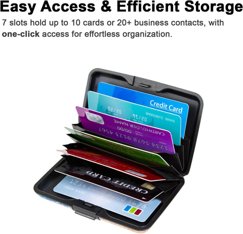 Credit Card Holder Small RFID Blocking Wallet Business Metal Slim Mini Aluminum Hard Case for Women Men...
