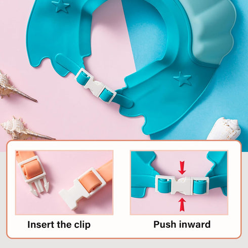 Baby Shower Cap Shield, Shower Cap for Kids, Visor Hat for Eye and Ear Protection for 0-9 Years Old Children,Cute whale shape Makes the Baby Bath ...