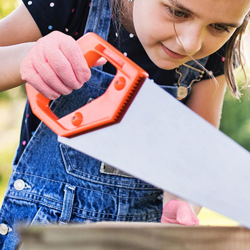 Evridwear Cut Resistant Gloves for Kids 4-6 Years, Level 5 Protection Cutting Gloves Food Grade for Cooking, Whittling, Wood Carving, Gardening an...