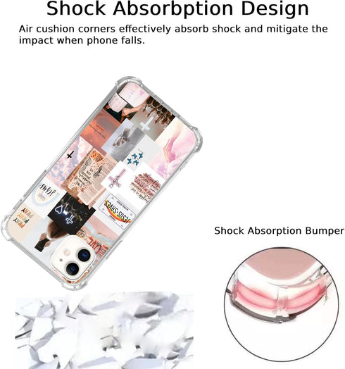 Christian Aesthetic Collage Case Compatible with iPhone 12 and iPhone 12 Pro, Jesus Faith Cross Case for iPhone 12 and iPhone 12 Pro, Trendy Cool ...