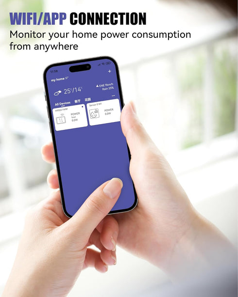 BALDR Wi-Fi Power Meter Socket: Smart Outlet for Remote Energy Monitoring, Tariff Setting, and Budget Alerts - Expands WiFi Energy Monitoring Syst...