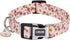 Cotton Dog Collar for Small Medium Large Dogs,Girl Dog Collar with Quick-Release Buckle,Flowers Soft Adjustable Pet Collar (Large, Pink Daisy)...