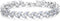 EVER FAITH Glamorous Cubic Zircon Wedding 2 Layers Small Leaf Roman Tennis Bracelet for Brides...