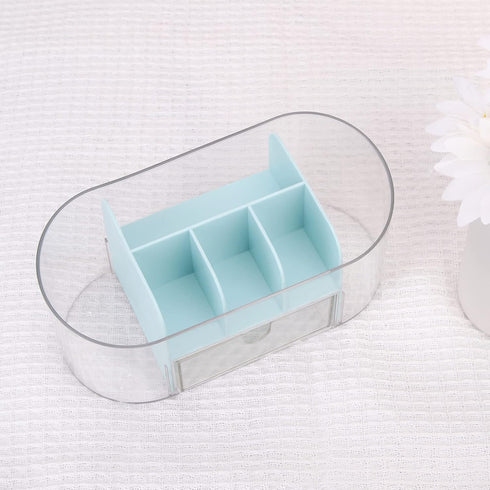 LETURE Clear Desk Organizer with drawer, Acrylic Pen Pencil Markers Holder, Clear Office Supplies and Accessories,Desktop Organizer for Room Colle...