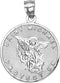 .925 Sterling Silver Saint Michael Charm Medal Pendant...