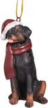 Design Toscano Christmas Xmas Rottweiler Holiday Dog Ornaments, Full Color...