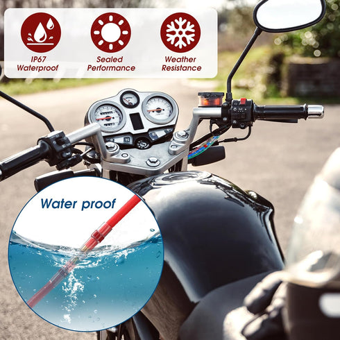 150 Pcs Solder Seal Wire Connectors, Solder Butt Connectors Heat Shrink, Red 22-18 AWG Wire Splice Connectors, for Marine Automotive Boat Wire Joi...